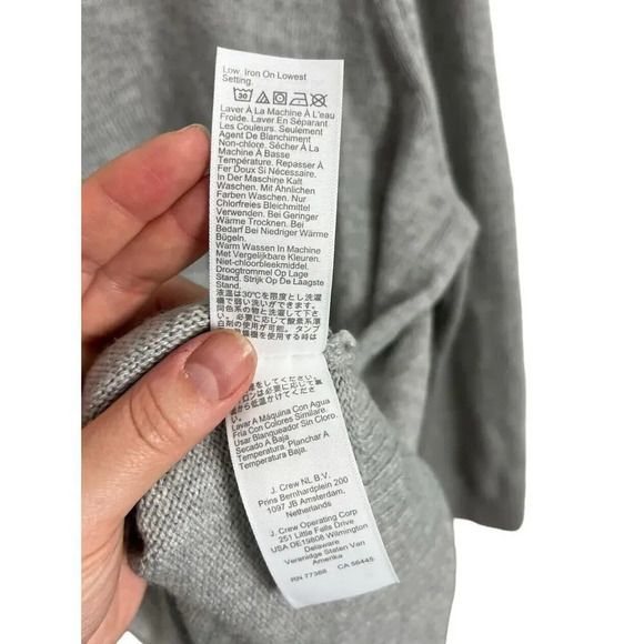 J. Crew Factory Lambswool-Blend Henley Sweater Gray Size XL AP644 Men’s - Picture 6 of 7